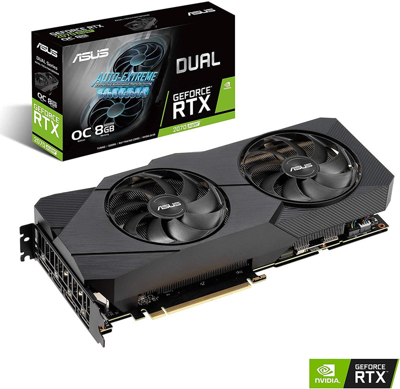 Asus Dual GEFORCE RTX 2070 SUPER 8GB OC EDITION - كرت الشاشة